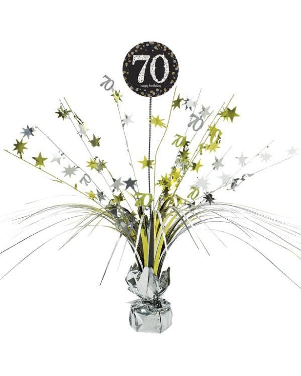 Sparkling Celebration Age 70 Table Centrepiece - 46cm