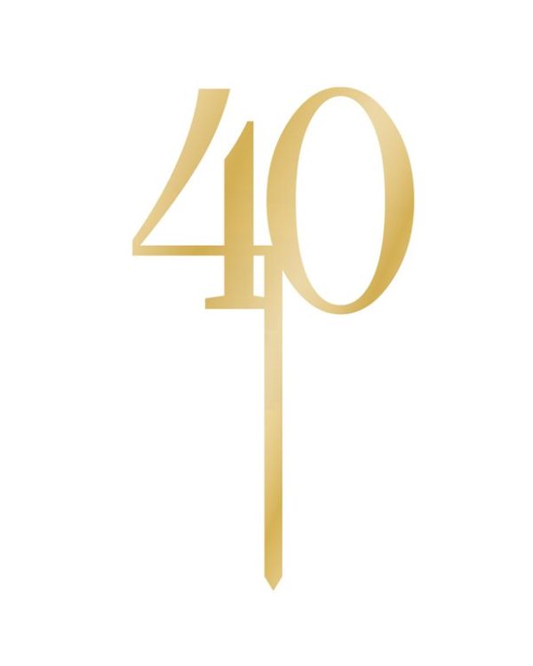 Sparkling Celebration 40th Cake Topper