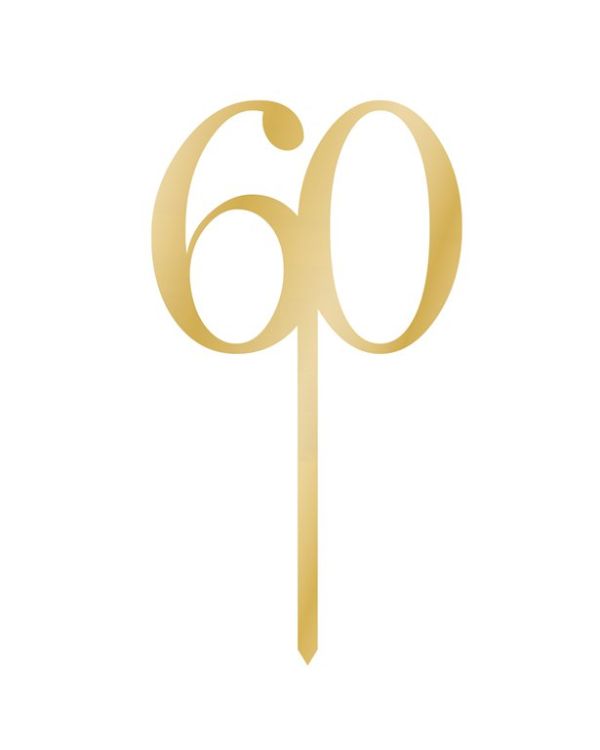 Sparkling Celebration 60th Cake Topper