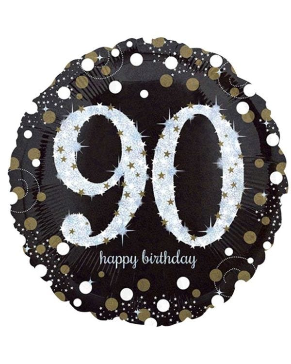 Sparkling Celebration 90th Birthday Balloon - 18&quot; Foil