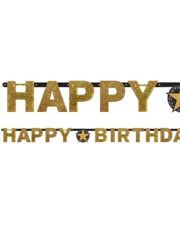 Sparkling Celebration Happy Birthday Letter Banner - 2.1m