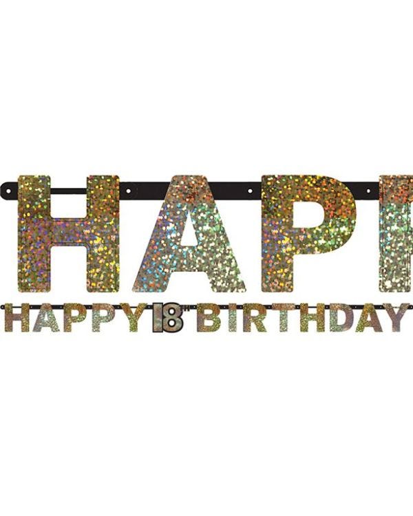 Sparkling Celebration 18th Birthday Letter Banner - 2m