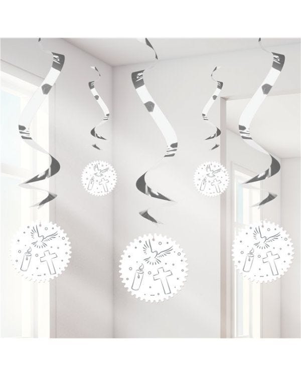 Holy Communion Hanging Swirls - 70cm (3pk)