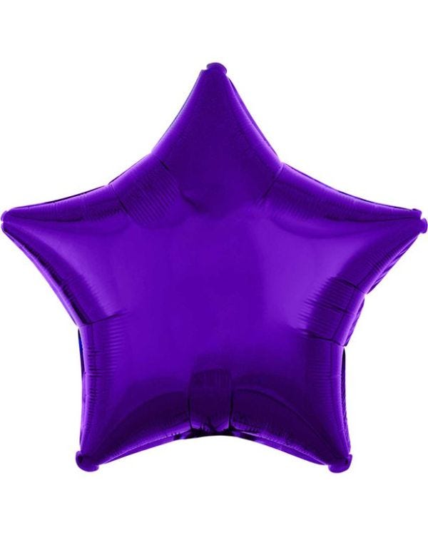 Metallic Purple Star Balloon - 18&quot; Foil