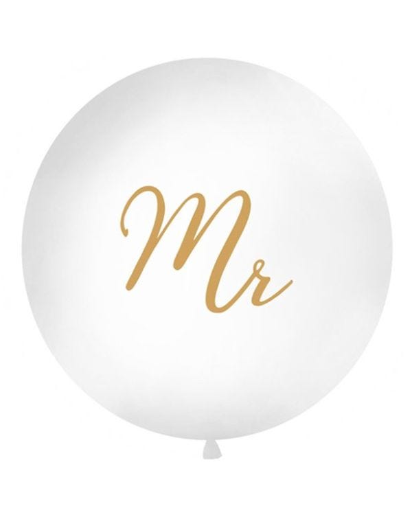 Gold Mr Giant Balloon - 36&quot; Latex