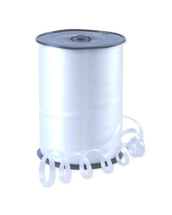 White Curling Balloon Ribbon - 500m