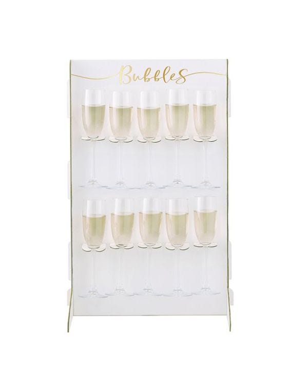 Gold Wedding Prosecco Wall Drinks Holder