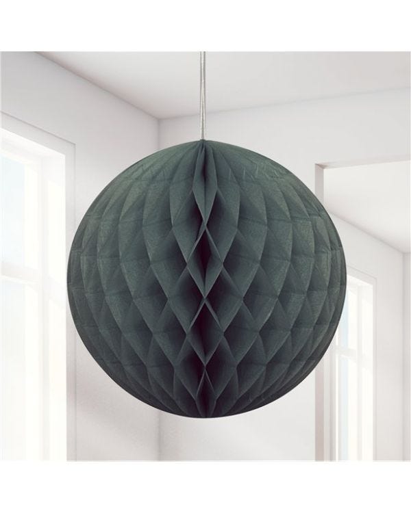 Black Honeycomb Ball Decoration - 20cm