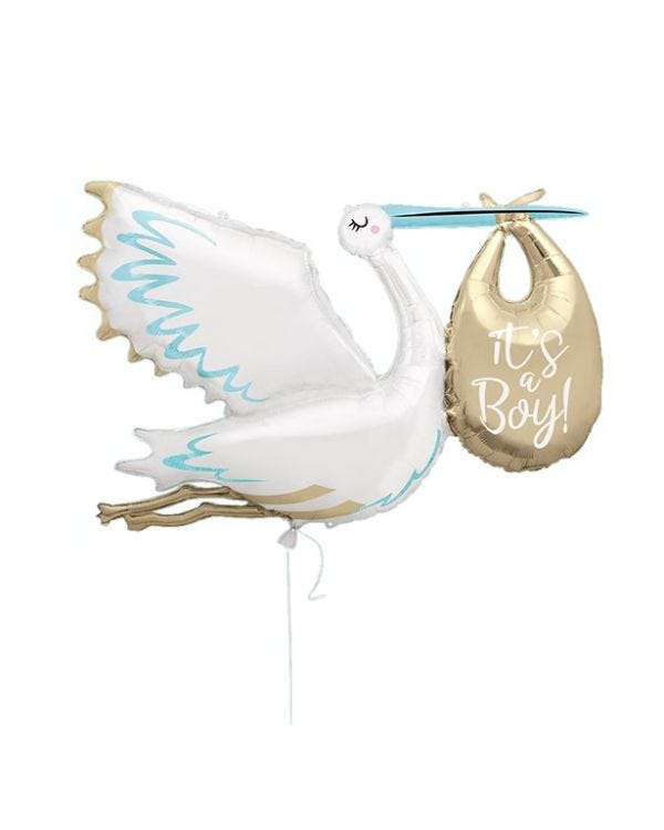 It&#039;s A Boy Stork Giant Balloon - 62&quot; Foil