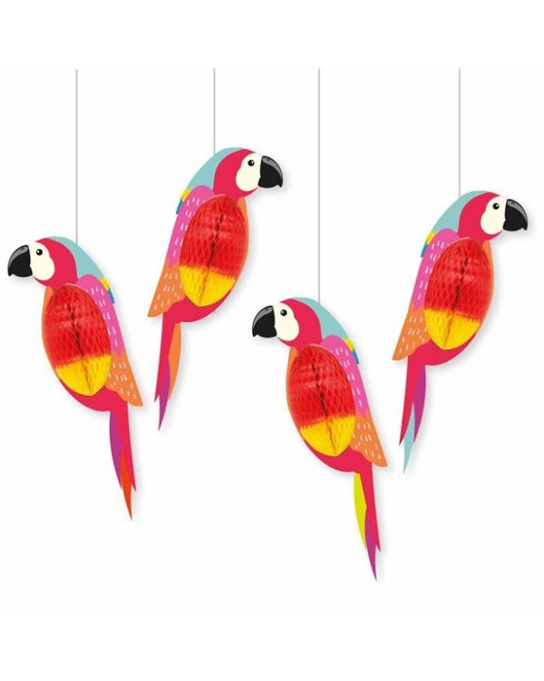 Club Tropicana Honeycomb Parrots (4pk)