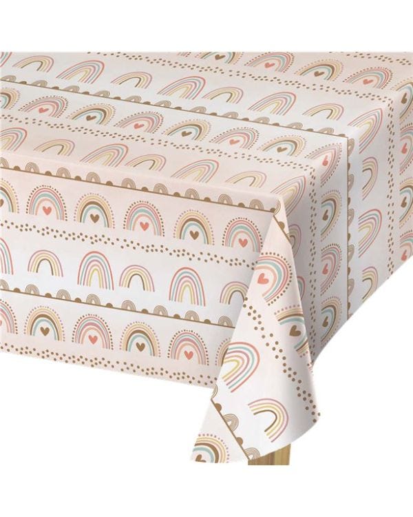 Boho Rainbow Paper Tablecover - 1.4m x 2.6m