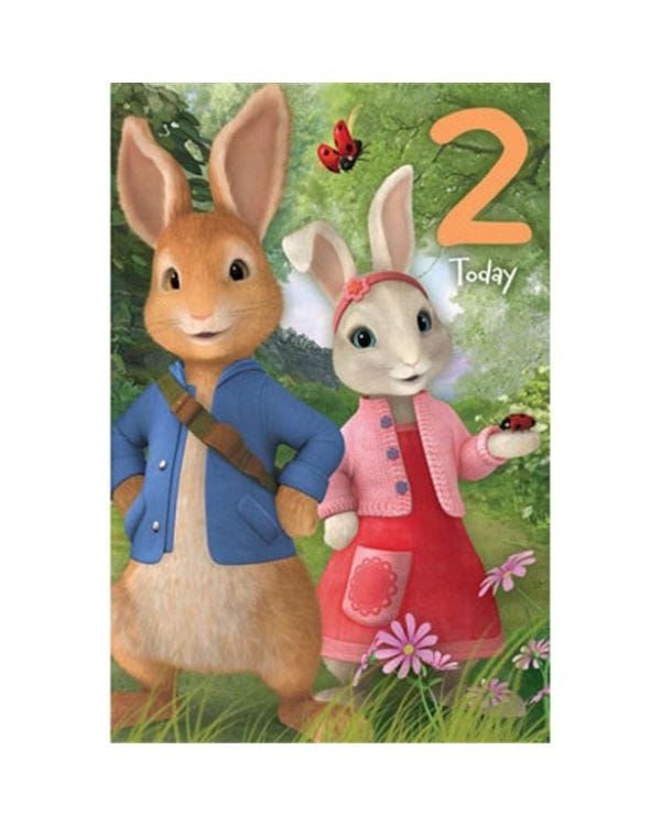 Peter Rabbit Age 2 Activity Birthday Card