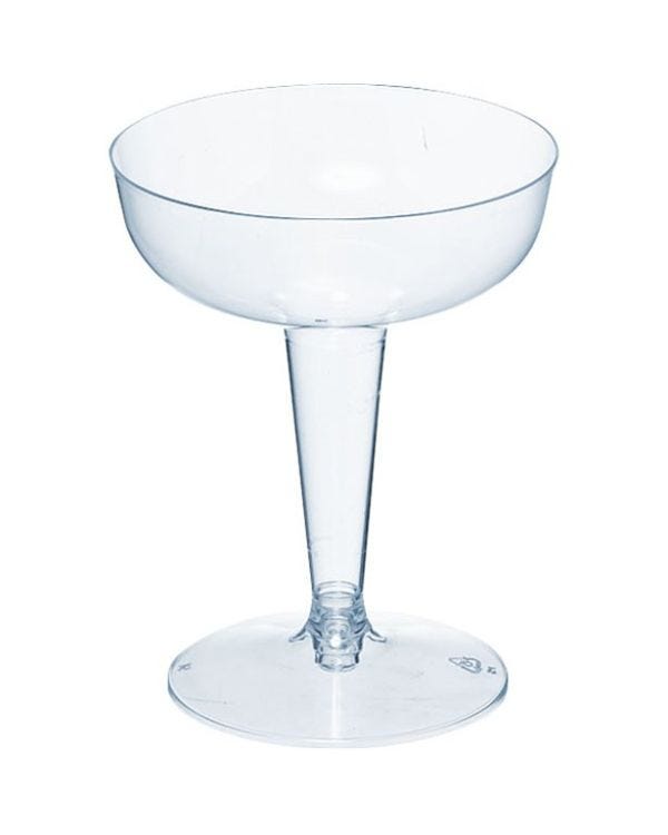 Clear Plastic Champagne Saucers - 114ml (32pk)