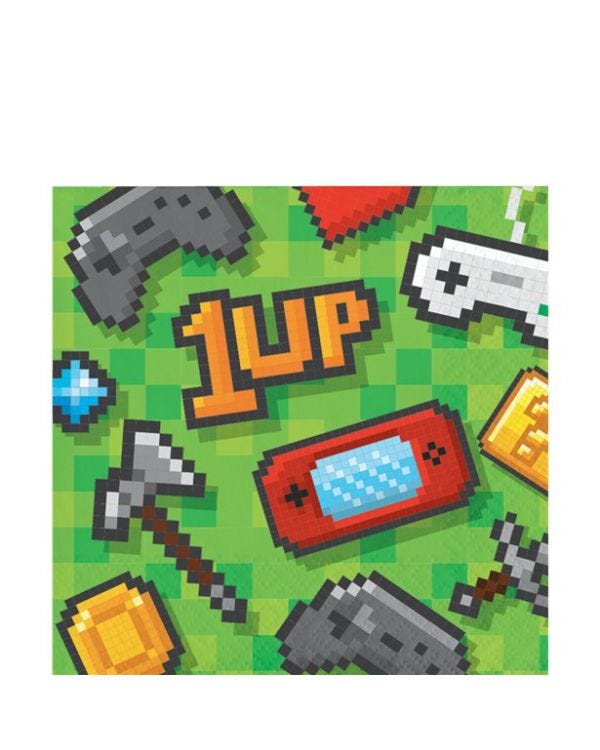 Game On Paper Napkins - 25cm (16pk)