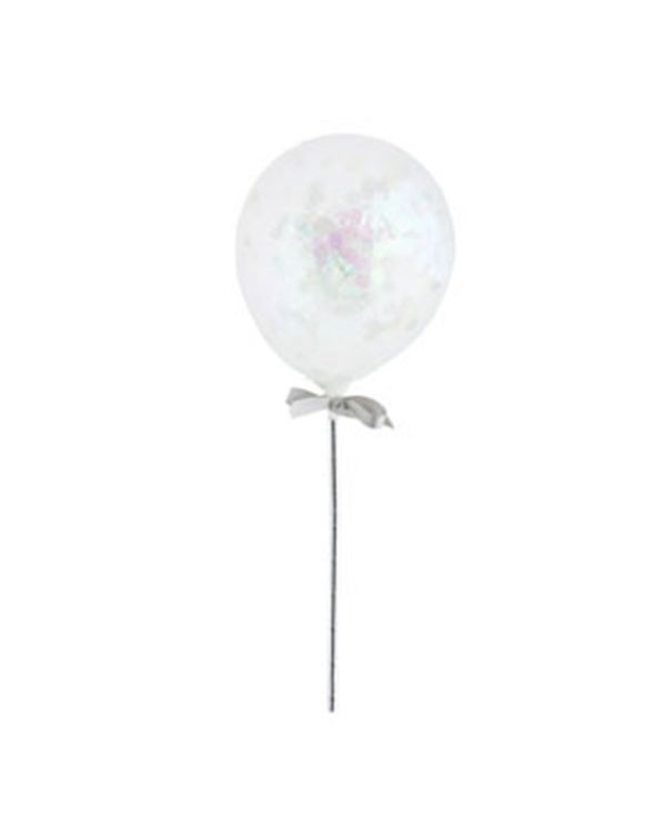 Iridescent Mini Confetti Balloon Wands - 5&quot; Latex (5pk)