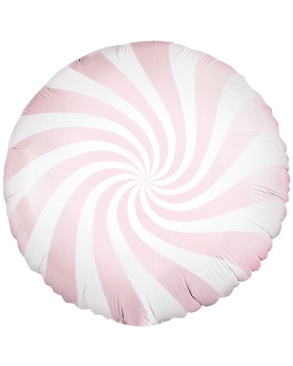 Light Pink Candy Swirl Foil Balloon - 18&quot;