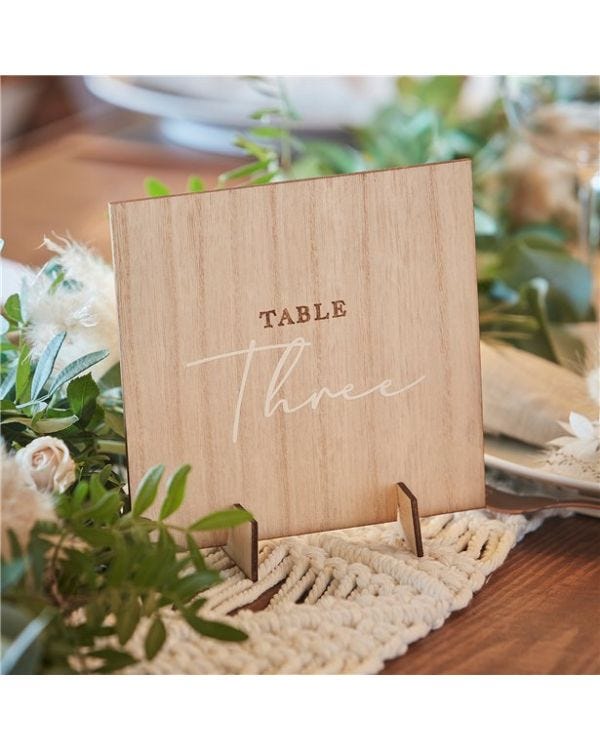 Wooden Table Numbers (12pk)