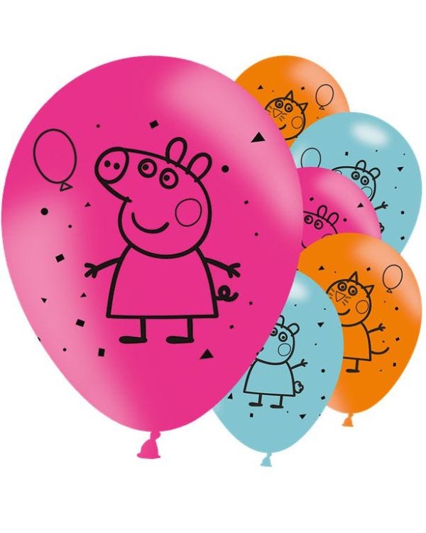 Peppa Pig Balloons - 11&#039;&#039; Latex (6pk)