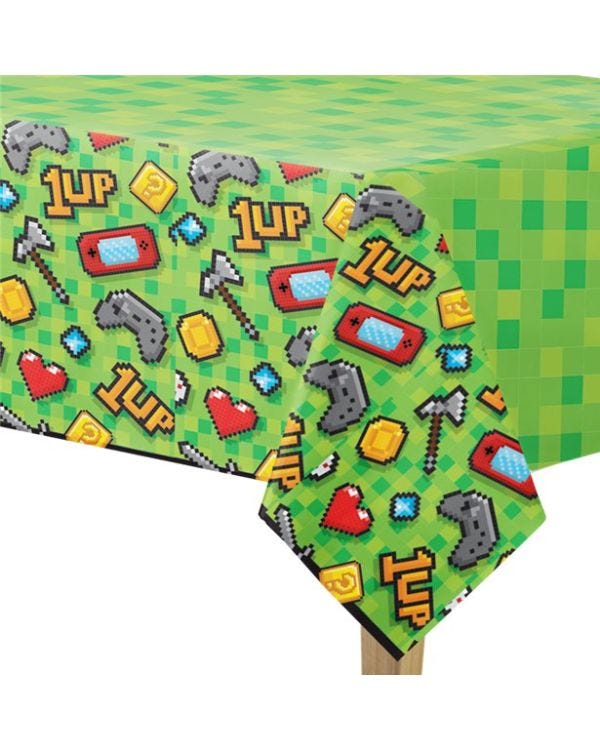 Game On Plastic Table Cover - 1.37m x 2.59m