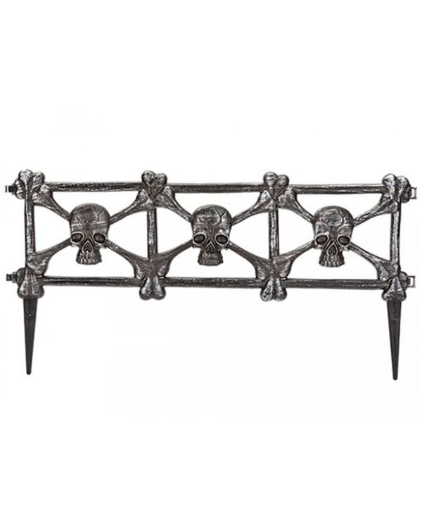 Spooky Skull Plastic Fencing - 58cm x 29cm