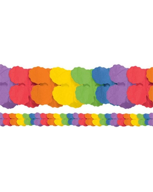Rainbow Paper Garland Decoration - 3.7m