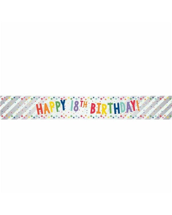 Happy 18th Birthday Foil Banner
