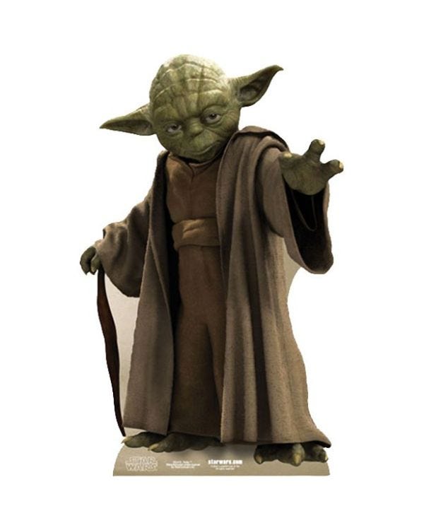 Life Size Star Wars Yoda Cardboard Cutout  - 76cm x 47cm