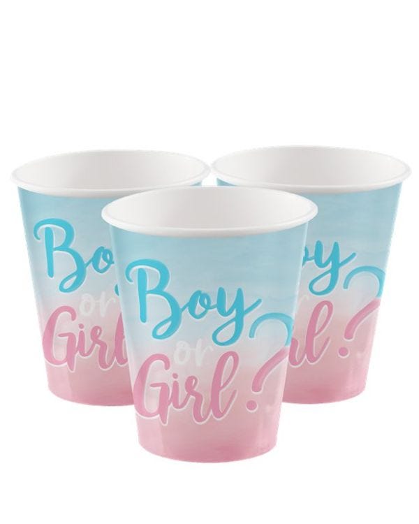 The Big Reveal Paper Cups - 250ml (8pk)