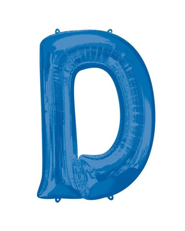 Blue Letter D Air Filled Balloon - 16&quot; Foil