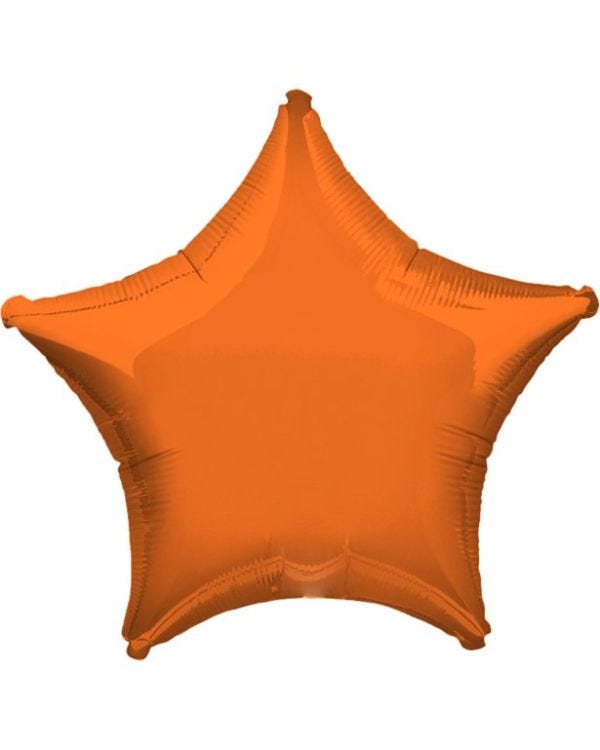 Orange Star Balloon - 19&quot; Foil