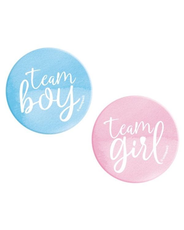 Team Boy &amp; Team Girl Badges (10pk)