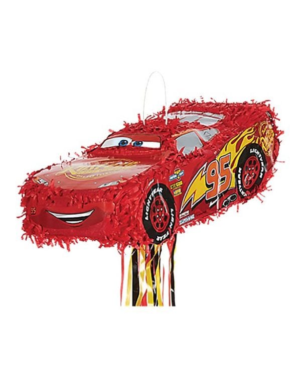 Cars Lightening McQueen Pull Piñata - 48cm x 21cm