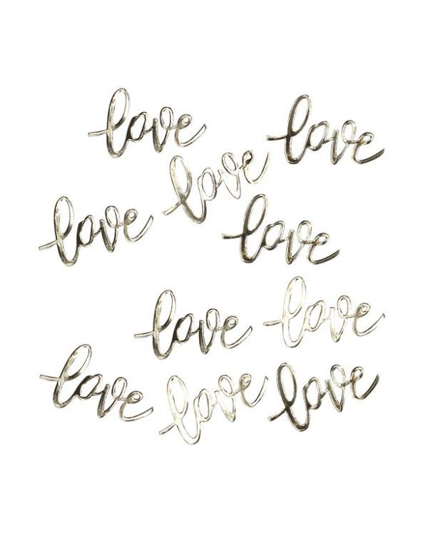 Gold Wedding Love Table Confetti (14g pack)