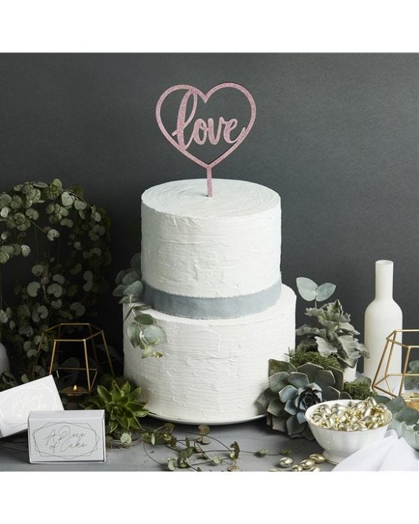 Rose Gold Love Cake Topper - 23cm