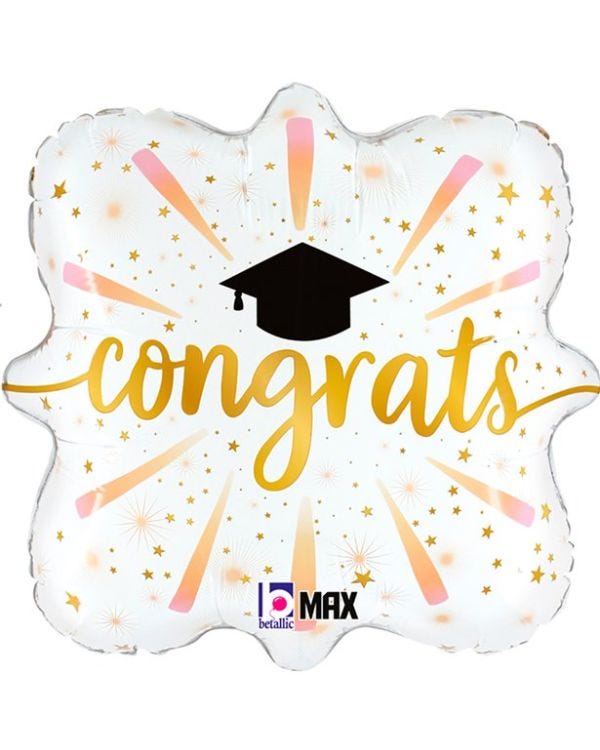 Congrats Grad Firework Foil Balloon - 18&quot;