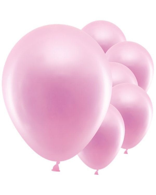 Light Pink Metallic Balloons - 12&quot; Latex (10pk)