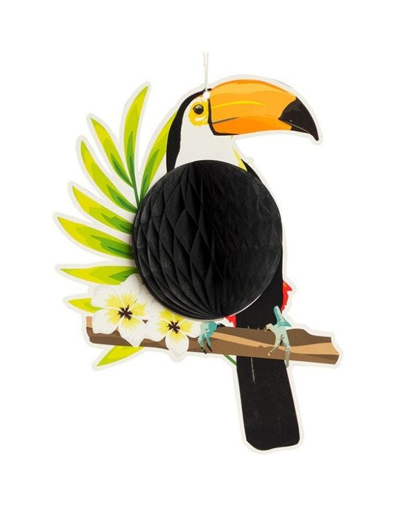 Toucan Honeycomb Decoration - 25cm