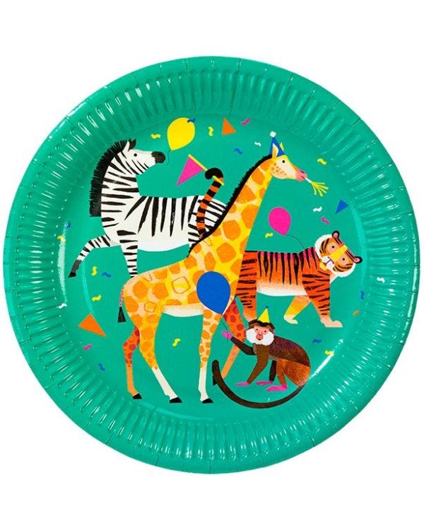 Party Animals Paper Plates - 23cm (8pk)