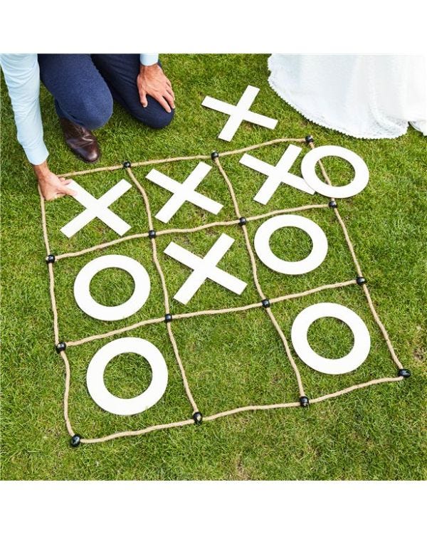Botanical Wedding Giant Noughts &amp; Crosses Game