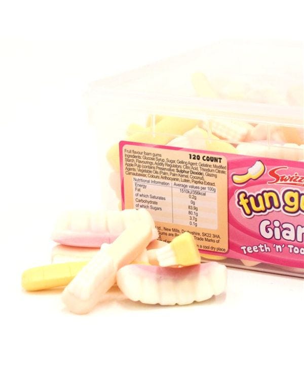 Fun Gums Giant Teeth &#039;n&#039; Toothbrush x120