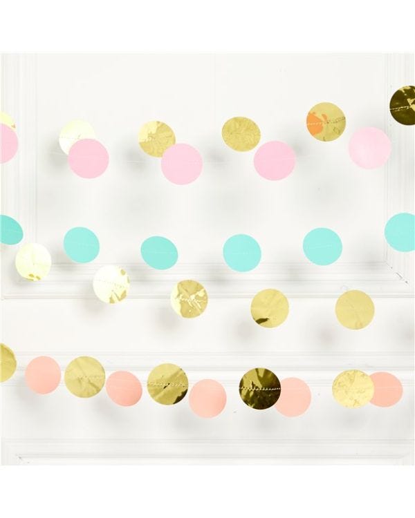 Pastel Hanging String Decorations - 2.13m (6pk)