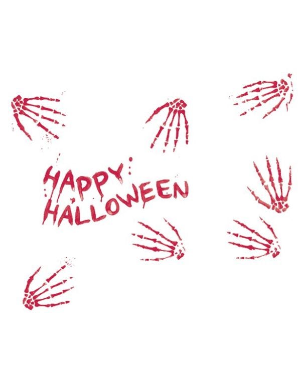 Bloody Skeleton Hand Prints