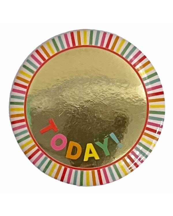 Add an Age Gold Birthday Badge - 6cm