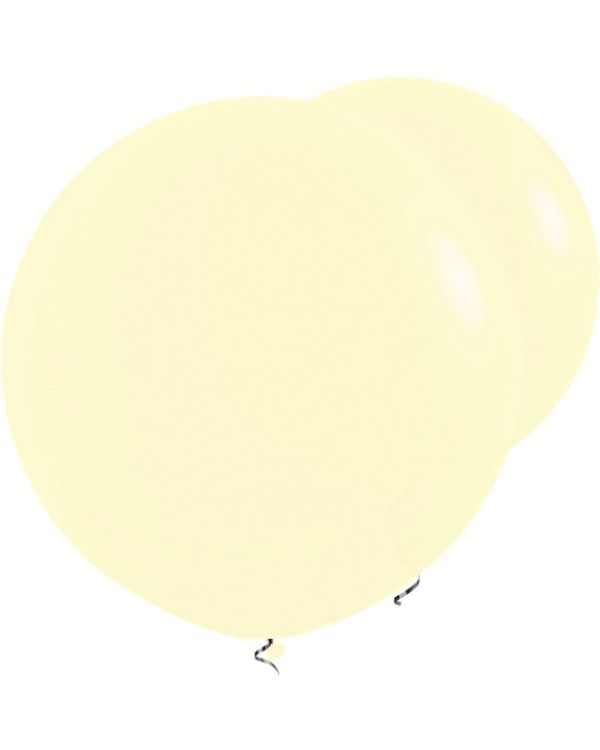 Pastel Matte Yellow Balloons - 36&quot; Latex (2pk)