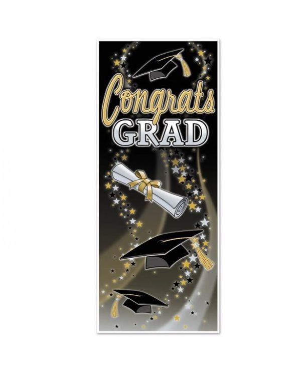 Congratulations Grad Door Cover -1.8m x 76cm