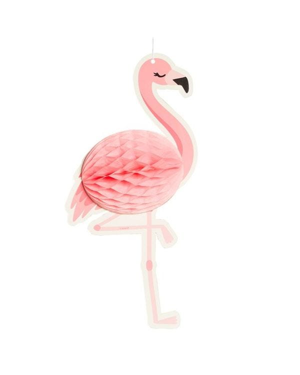 Flamingo Honeycomb Decoration - 27cm