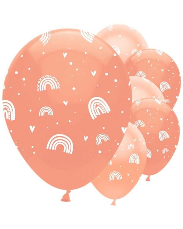 Boho Rainbow Latex Balloons - 12&quot; (6pk)