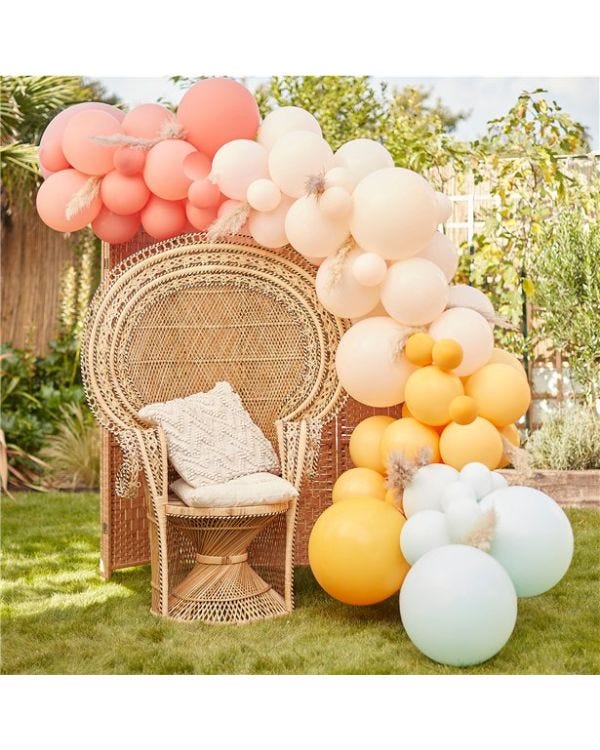 Pastels Balloon Arch - 75 Balloons