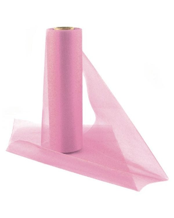 Pink Organza Sheer Roll - 25m