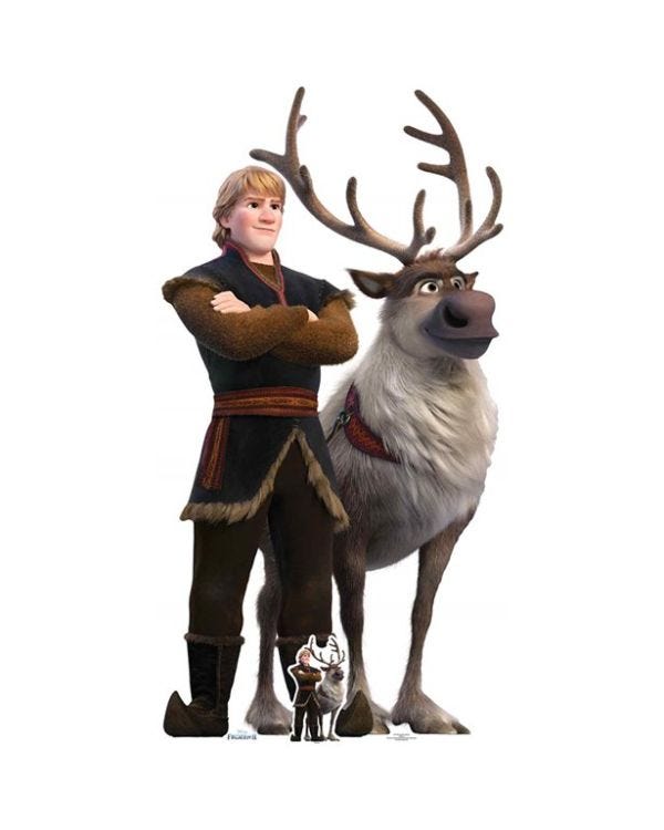 Life Size Disney Frozen 2 Kristoff &amp; Sven Cardboard Cutout - 195cm x 101cm